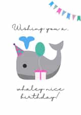 animal whale Birthday Card 11892 created by Whaley Nice Designs