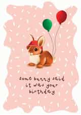 bunny bunny rabbit Birthday Card 14815 created by Hot Dog greetings