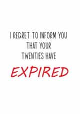 adult regret Birthday Card 16364 created by Totally Mailed It