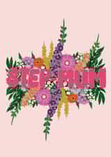 Classic Mothers Day Card - Step Mum - Flowers created by Jessica Morgan-Helliwell