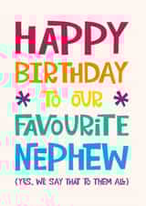 Funny Nephew Birthday Card created by Poppy Lane