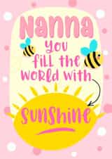 Cute Mothers Day Card - Nanna - You Fill The World With Sunshine created by Little Cat Creates