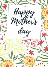 typography flowers Mothers Day Card 21972 created by Vinarose Studio