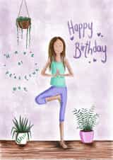 Yoga Zen Birthday Card 21119 created by AP Designs
