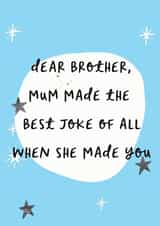 brother cheeky Birthday Card 6819 created by Vanilla Frosting Studio