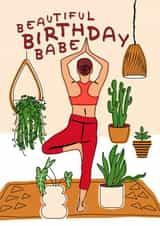 yoga zen Birthday Card 20267 created by @squiggleinthecity