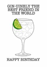 Punny Birthday Card - Gin - Goblet created by Wooden It Be Precious