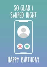 Dating App Birthday Card created by Thirty Mussels