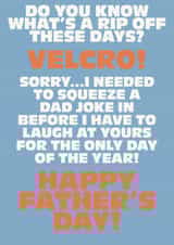 rip off dad joke Father's Day Card 35369 created by Knees-up!
