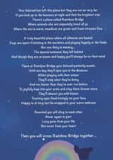 Rainbow Bridge Dog Sympathy Card created by Nicola Jo