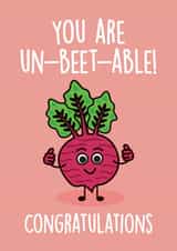 Funny Beetroot Congratulations Card created by Thirty Mussels