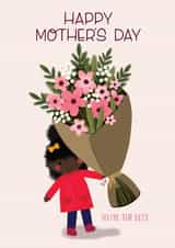 Cute black happy Mothers day card created by Paper Valley Design Studio