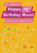 Happy 70th Birthday Mum created by Card and Cake