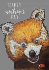 redpanda  animal art  Mothers Day Card 21998 created by Art by aliciamcarman