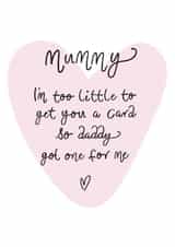 card for mummy from the bump Mothers Day Card 17047 created by The Write Girl Calligraphy