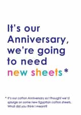 Cheeky Cotton 2nd Wedding Anniversary Card created by Kerry Stewart