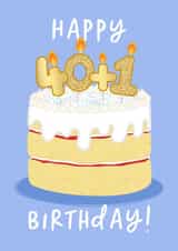 40+1 Birthday Cake Card created by The Cake Thief