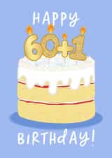 60+1 Birthday Cake Card created by The Cake Thief