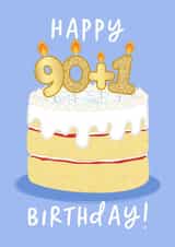 90+1 Birthday Cake Card created by The Cake Thief