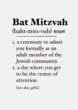 Bat Mitzvah jewish Card 20735 created by The Girl Next Draw Cards