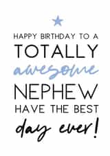 Nephew  totally Birthday Card 5895 created by Word Up Creative