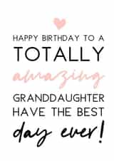 Granddaughter Birthday card created by Word Up Creative