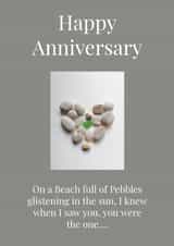 Happy Anniversary - beach full of Pebbles created by Hazel Jenner