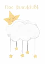 New Grandchild card with star and cloud created by Little Red Apple