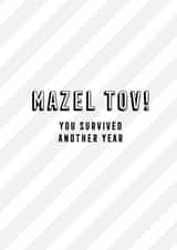 mazel tov jewish Birthday Card 16302 created by Oy Vey Studio
