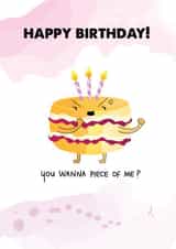 You wanna piece of delicious birthday cake? created by Honey Mushroom Club