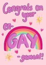 EnGAYgement card - Rainbow fun engagement card created by Rudey Wudeys