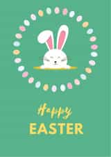 Bunny in an egg wreath Easter Card created by Made Mint Designs