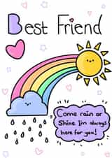 Best friend here for you card created by SugarPlumb Creations 