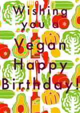 Wishing you a Vegan Happy Birthday created by MAW