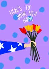 Cute Tulip Bouquet - Here's To Your New Home created by Ginger Peach Design