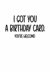 Dry Humour Birthday Card created by custardmoon