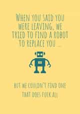 Leaving robot card created by BuRaMiChi