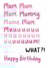 Funny Birthday card for Mum - Stewie Griffin Annoying Child created by Oops a doodle