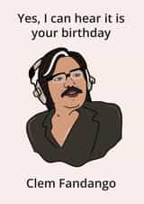 Clem Fandango Toast of London birthday card created by Iconicus Design