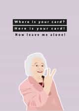 Funny card featuring Doris from Gavin & Stacey created by Kwirk Cards