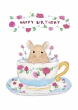 Mouse in a Teacup Birthday Card created by PatRayDesigns