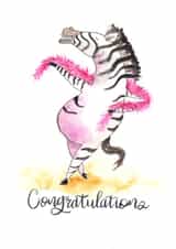 Congratulations party zebra created by Richard Stelmach Art