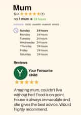 Mum - Google Review! created by Culture Cardz
