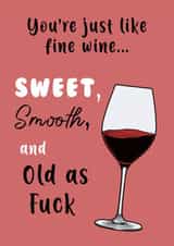 Fine Wine Birthday Card created by Memetallica