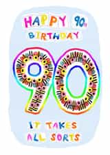 90th Birthday in Liquorice Allsorts! created by Genevieve Fay