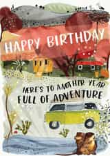 Happy Birthday Van Life Adventure card created by Richard Scott