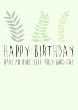 Leafy Birthday Card created by Charlotte Elizabeth