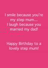 Funny Birthday card for a lovely step mum. created by Fee Fee