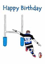 Rugby Birthday Card created by @JaneBuurmanHandmade