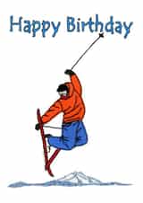 Skiing Birthday Card created by @JaneBuurmanHandmade